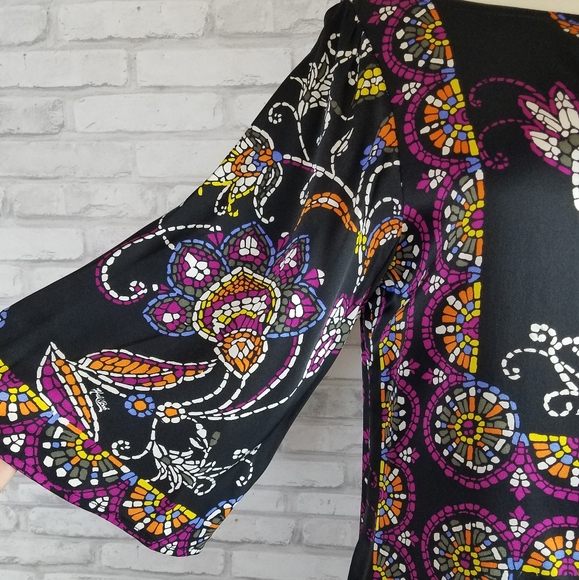 HALE BOB Silk Blend Floral Mosaic Print Dress - Picture 7 of 12